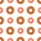 Sweet Doughnut Seamless Pattern in Flat Design