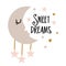 Sweet dreams - cute moon decoration.