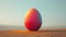 Sweet Easter Cheer: Ultra Minimalist Chocolate Egg with Captivating Shades for Festive Atmospheres