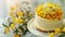 Sweet Elegance: Mimosa Cake for Women\\\'s Day, Union of Taste and Refinement