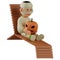 A sweet face 3D Cute Mummy Cartoon Picture holding a little pumpkin