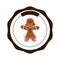Sweet female ginger cookie icon