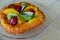 Sweet flaky pastry with fruits