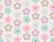 Sweet Floral seamless groovy pattern in retro style. Vintage moodd ,Hand drawn pastel blossom Vector illustration