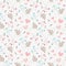 Sweet floral and tiny hearts seamless pattern