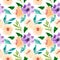 Sweet floral watercolor pattern