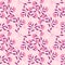 Sweet flower and pink tiny heart seamless pattern