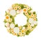 Sweet flower wreath card