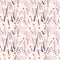 Sweet flowers on sweet pink background seamless pattern