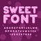 Sweet font. Pink letters. Lollipops lettring. ABC of caramel. Ca