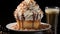 Sweet food, gourmet, chocolate, cream, freshness, indulgence, cupcake, snack generated by AI
