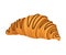 Sweet French Croissant with Crispy Crust Vector Food Element