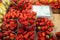 Sweet fresh strawberry on farmer agricultural market