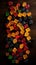 Sweet Fruit Gummies Candy Vertical Background.