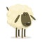 Sweet funny cartoon sheep kids character. Vector illustration on white background.