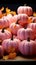 Sweet ghostly pumpkins captivate in a delightful, pastel hued palette
