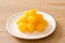 Sweet gold egg yolk drop