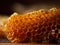 Sweet gold honeycomb macro closeup. Healthy organic honey dessert for World Bee Day, Honey Bee Day. Generative AI