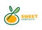 Sweet Harmony music note orange Fruit logo concept design