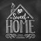 Sweet home inspirational lettering on chalkboard