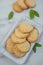 Sweet home made vanilla shortbread cookies