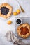 Sweet homemade galette pie with fruits