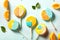sweet homemade lollipops with delicious fruity cream on light background