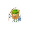 Sweet honey in the character mascot fishing