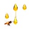 Sweet honey drips seamless vector.