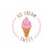 Sweet Ice Cream Circle Vector Design, Illustration
