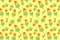 Sweet ice cream. Ice cream bright pattern on yellow