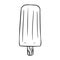 Sweet ice hand drawn lineart icon. Cute doodle ice cream