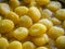 Sweet kesar bati also known as yellow rasgulla chamcham ready to be served