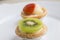 Sweet kiwi,strawberry tart