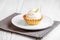 Sweet Lemon Cake. The concept of food, desserts, restaurant..