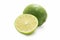 Sweet limes  - one sliced - isolated against white