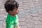 Sweet Little boy giving pose for the photography near Batu Caves temple in Malaysia, Cute baby boy enjoying on the playground