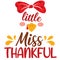 Sweet little miss Turkey vector illustration for girl.