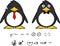 Sweet little penguin baby cartoon expressions set1