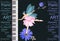 Sweet little winged fairy - ballerina in pink tutu playing on a large concert grand piano. Lovely blue chamomile and abstract text