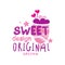 Sweet logo original design, label for confectionery, candy shop, restaurant, bar, cafe, menu, sweet store vector