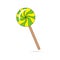 Sweet lollipop, flat design object. Isolated on white background
