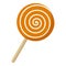 Sweet Lollipop Flat Icon Isolated on White