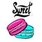 Sweet macaroons, vector illustration isolated