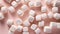 Sweet Marshmallows Candy Horizontal Background.