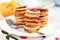 Sweet mini pancakes with pancake maker