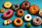 A Sweet Morning with Freshly Baked Donuts on a Cozy Kitchen Table with Generative AI
