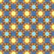 Sweet Multicolored Daisy Vector Repeat Pattern In Blue, Yellow And Red