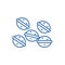 Sweet nuts line icon concept. Sweet nuts flat  vector symbol, sign, outline illustration.