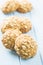 Sweet oatmeal cookies.